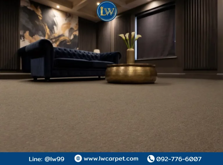 พรมแผ่น Carpet Tile รุ่น CKK-07 สีน้ำตาลเบจ ปูพื้นห้องรับรอง/เลานจ์/โรงแรม โทนหรู