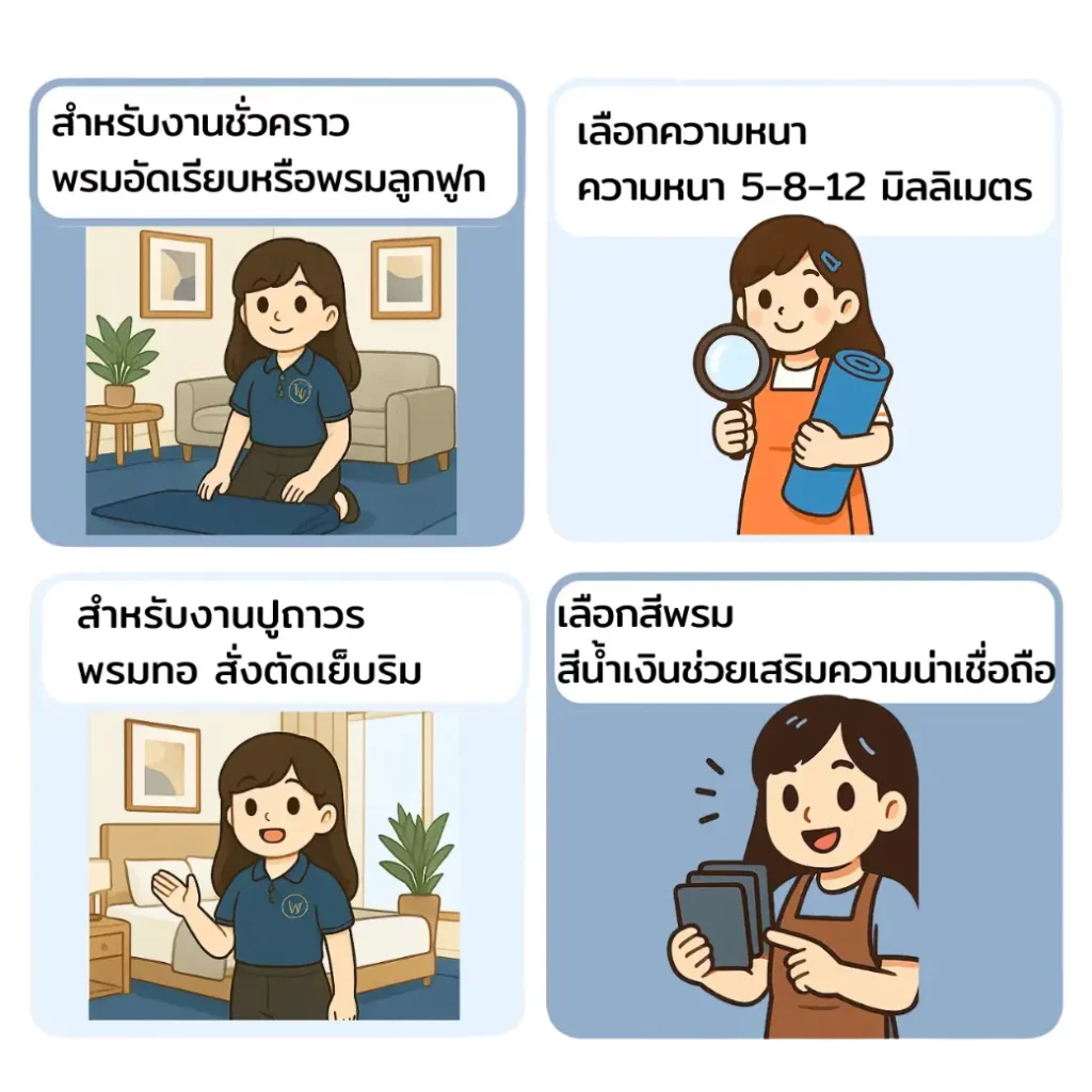 ข้อมูลเลือกพรมปูพื้น