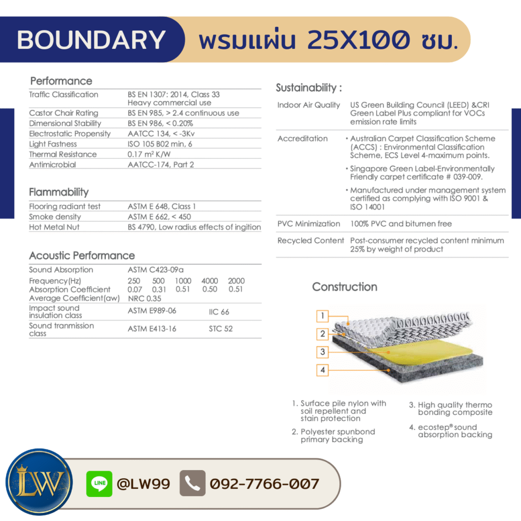 ข้อมูลคุณสมบัติพรมปูพื้นห้องบอลรูมพร้อมบริการรับปูพรมห้องบอลรูมโดยช่างปูพรมห้องบอลรูมสำหรับงานออกแบบพื้นที่ขนาดใหญ่