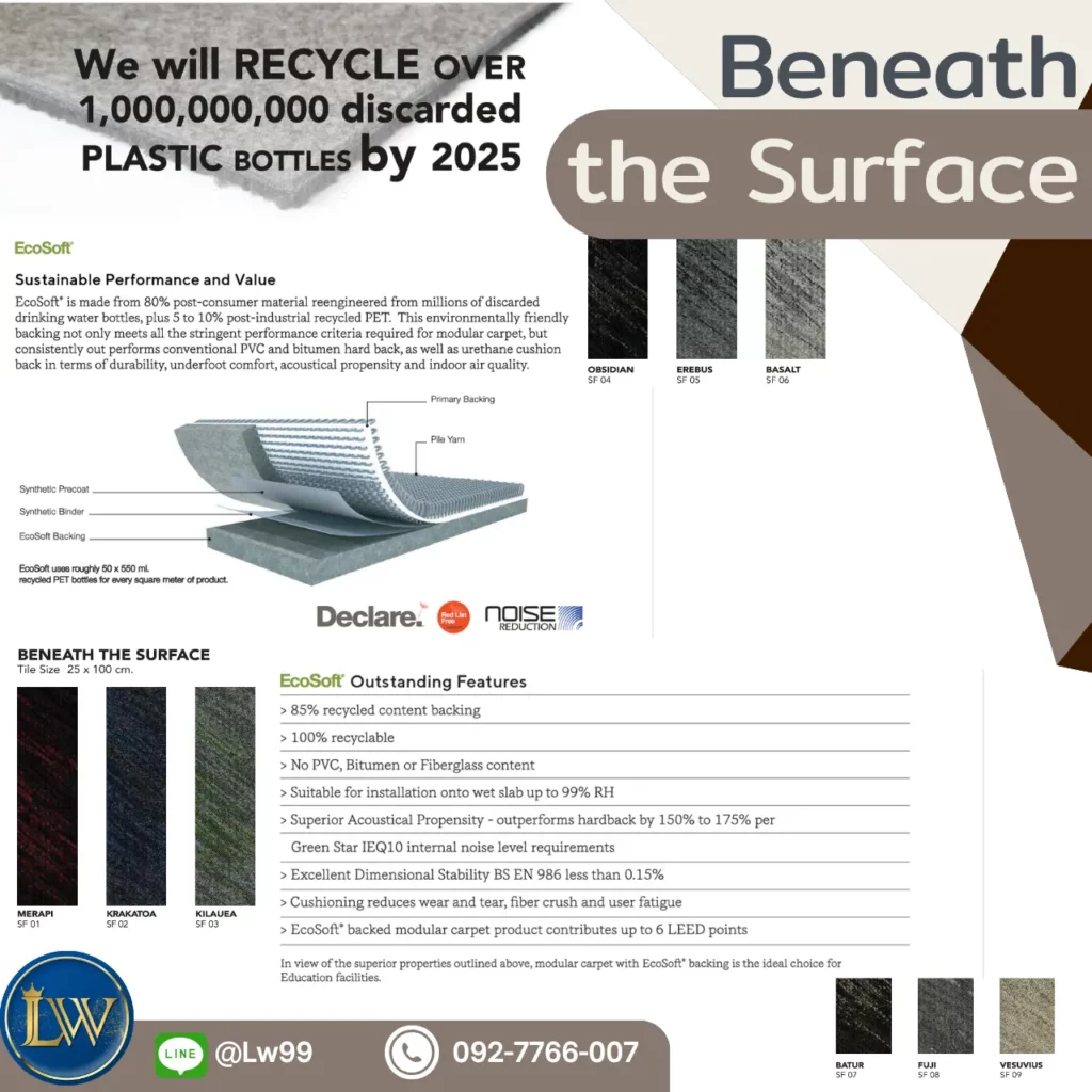 ระบบพรมแผ่นตกแต่งโซนต้อนรับแบบโมดูลาร์ เหมาะกับพื้นที่ต้อนรับบริษัทเอกชน พร้อมบริการรับปูพรมแผ่นโซนแผนกต้อนรับ